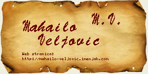 Mahailo Veljović vizit kartica